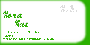 nora mut business card